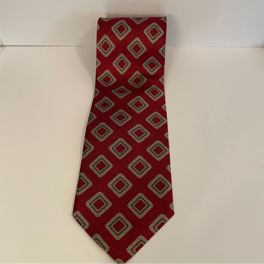 Barbara Blank New York Necktie 100% Silk Red